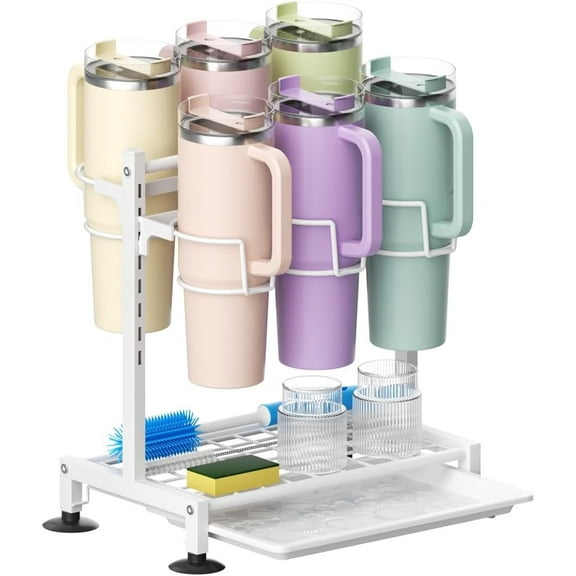 Insulated Cup Storage Rack Large Capacity for Home Shelf Compartment Kitchen