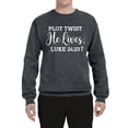 thumbnail image 2 of Wild Bobby, Plot Twist He Lives Luke 24:23 Inspirational/Christian Unisex Crewneck Graphic Sweatshirt, Charcoal, 3X-Large, 2 of 5