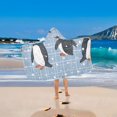 thumbnail image 4 of Penguins Grids Kid Bath Towels Bath Beach Towel Super Soft and Absorbent for Kid Girl Boy Babie Toddler Infant, 4 of 6