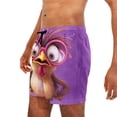 thumbnail image 6 of Yaoyar Men Swim Trunks 2026 Funny 3D Cartoon Expression Face Print Mens Beach Shorts Casual Boarding Short with Pockets, 6 of 6
