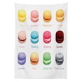 thumbnail image 3 of Ambesonne Tea Party Tablecloth Rectangular Table Cover, Colorful Macarons, 60"x90", Multicolor, 3 of 4