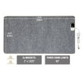 thumbnail image 3 of Mind Reader Under Desk Space Heater, Foldable Electric Foot Warmer Panel with Thermostat, Timer & Auto Shut Off, Portable Heater for Office or Home, Fabric, Gray, 3 of 7
