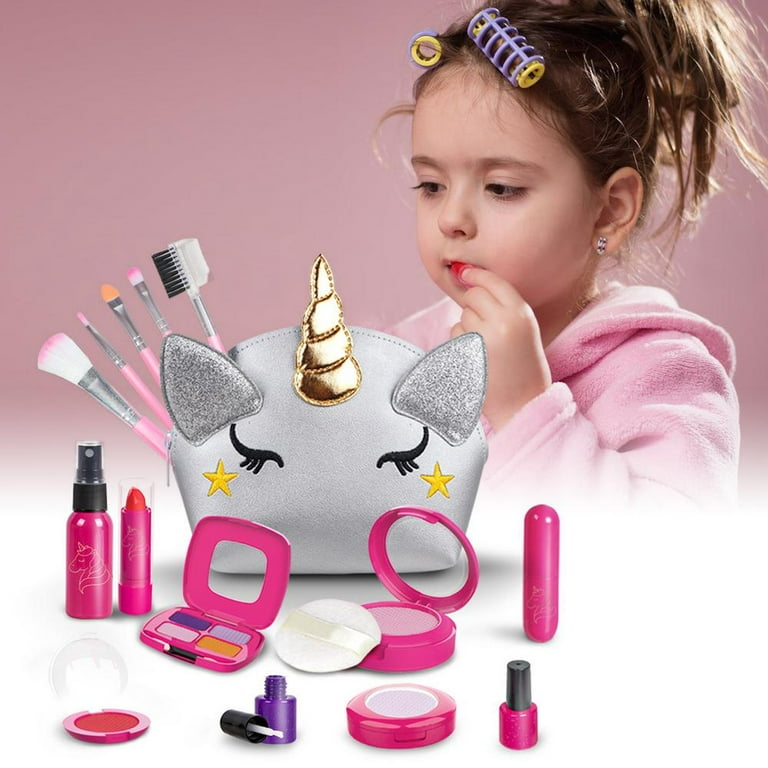 Kids Makeup Kit for Girls - Real Kids Cosmetics Make Up Set with Cute  Unicorn
