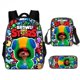 thumbnail image 1 of Mochila de anime de 3 piezas, mochila escolar ligera e impermeable para estudiantes, mochila de viaje, 1 of 5