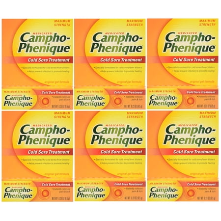 Campho-Phenique Cold Sore Treatment 0.23 oz (Pack of 6)