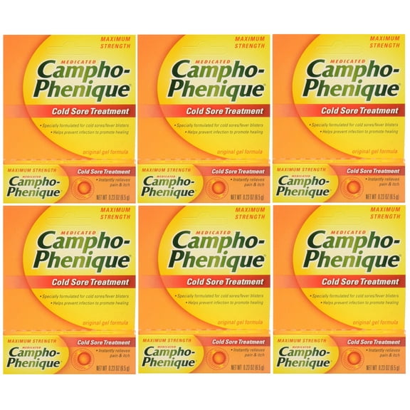 Campho-Phenique Cold Sore Treatment 0.23 oz (Pack of 6)