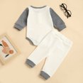 thumbnail image 3 of Newborn Baby Boy Girl Fall Winter Clothes Outfits Toddler Long Sleeve Romper Pants Pajama Set,6-12M, 3 of 7