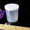 thumbnail image 3 of 10Pcs 100ml Medicine Measuring Measure Cups With White Lids Cap Clear Container Liquid Measure Beaker Container Pill Box, 3 of 4