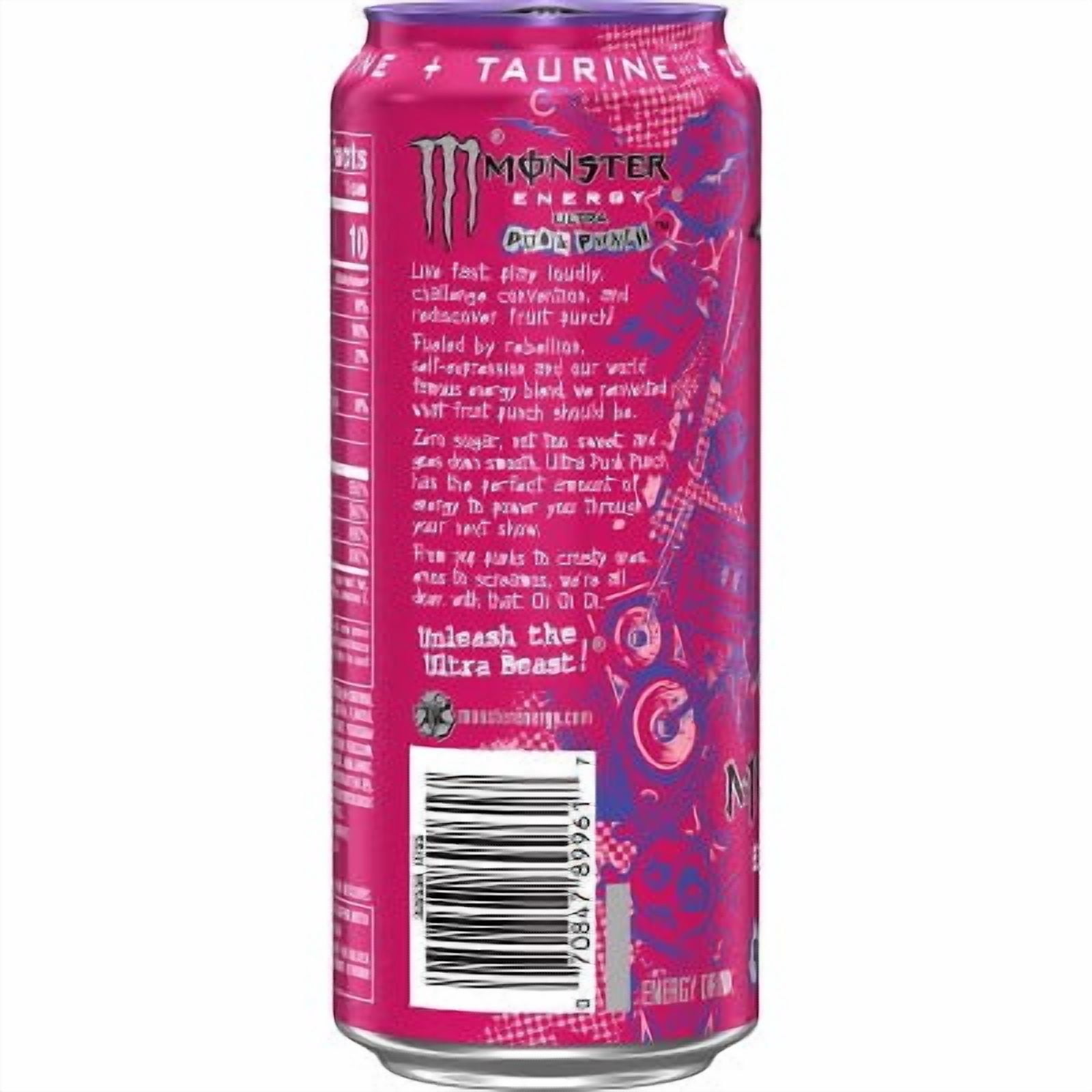 Monster Energy Ultra Punk Punch Energy Drink -16 fl oz Can