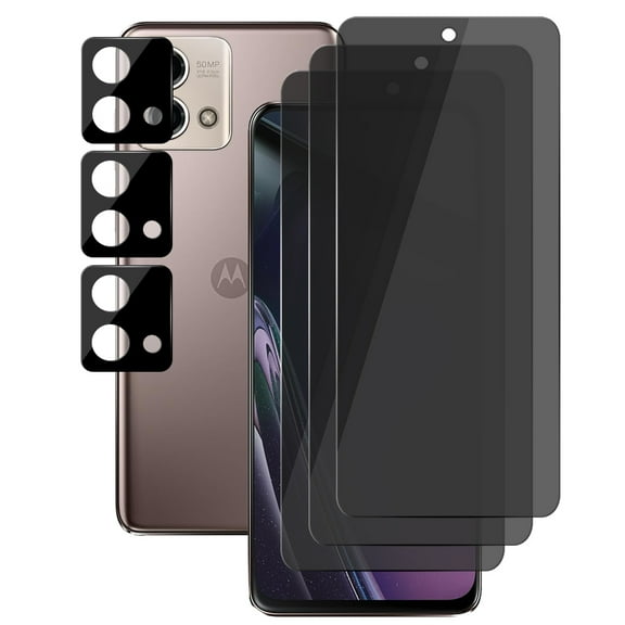 (3 3) for Motorola Moto G Stylus 5G (2023) (3 Pack) Anti Spy Private Tempered Glass Privacy Screen Protector and (3 Pack) Camera Lens Protector