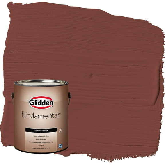 Glidden Fundamentals Sweet Spiceberry / Red Semi-Gloss Exterior Paint, 1 Gallon