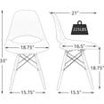 thumbnail image 5 of MOJAY Modern Dining Chairs Set of 4,DSW Shell Plastic Chairs with Wood Legs,Armless Side Chairs,Kitchen Chair with Hollow Back for Dining Room,Living Room,Bedroom(Grey), 5 of 8