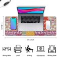 thumbnail image 5 of Long Mouse Pads for Desk,Pioneer Flower Floral Print Pattern Desk Mats on Top Of Desks, Desk Mouse Pad Extra Large with 3mm Non-Slip Base and Stitched Edge for Gaming,Office,Work,Home 31.5"x11.8", 5 of 6