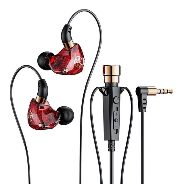 Auriculares de música con cable de 3,5 mm para grabación, canto, transmisión en vivo, monitoreo y retroalimentación auditiva