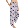 thumbnail image 2 of Xecao Dachshund Dog Women's Straight Lounge Pajama Pants: The Epitome of Relaxed Sleepwear, 2 of 9