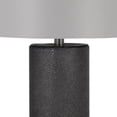 thumbnail image 3 of 27 Inch Ceramic Table Lamp, Faux Leather Wrapped, Dimmer, Gray- Saltoro Sherpi, 3 of 5