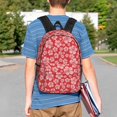 thumbnail image 4 of Easygdp Red Hibiscus Flower Mochila Ligera de 15 Pulgadas para Estudiantes, Mochila Cómoda para la Escuela y Viajes, Correas Ajustables, 4 of 6