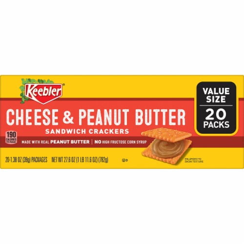 Keebler Cheese and Peanut Butter Sandwich Snack Crackers 20 ct / 1.38 oz