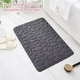 thumbnail image 3 of SugarBloom Small Stone Coral Fleece Floor Mat, 15.7x23.6 inch Non-Slip Bathroom Rug, Easy to Maintain Absorbent Mat for Shower Tub, Machine Washable,Gray, 3 of 5