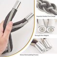 thumbnail image 2 of 2 Pack Strong Magnetic Curtain Tiebacks Upgrade Nordic Simple Style Drape Tie Backs Double Color Weave Rope Knot Decorative Curtain Holdbacks For Home, 2 of 5