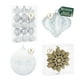 thumbnail image 1 of Set Esferas y Adornos Navideños para Árbol de Navidad Esquimal, 30 Piezas (Blanco Dorado), 1 of 6