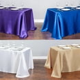 thumbnail image 3 of Yanluna Solid Color Satin Table Cloth Tablecloth Table Cover Overlay For Birthday Wedding Banquet Restaurant Festival Party Supply, 3 of 7