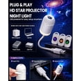 thumbnail image 5 of Galaxy Projector Night Light, 2-in-1 5D Holographic Star Projector, 360° USB Ceiling Lamp with 6 Films, 5 of 6