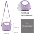 thumbnail image 3 of LHSHID Women Woven Tote Small Crossbody Bag, Weave Quilted Purse Square Shoulder Bag Woven Handbag with Detachable Strap, 3 of 7
