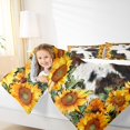 thumbnail image 4 of Manfei Rustic Flowers Sunflower Bedding Comforter Set,Farmhouse Cowhide Twin Comforter Sets,Orange Brown White Bedding Set For Boys Kids,Breathable Home Decor,2-Piece, 4 of 8