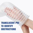 thumbnail image 4 of 4" x 10' PVC Dust Collection Hose Clear Flexible Fume Debris Vacuum Collection Hose with 4 Clamps for Woodworking Dust Collection Systems, 4 of 8