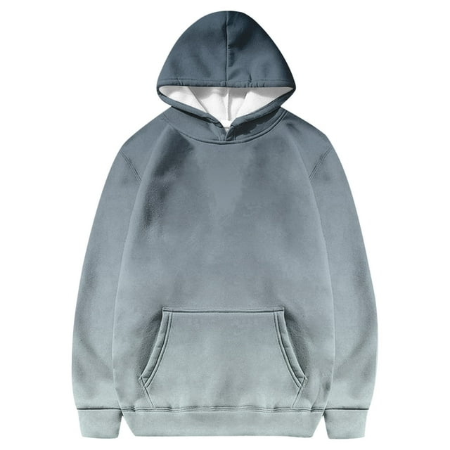 FAOWME Chandail en Molleton pour Filles Automne Dégradé Couleur Col Rond Manches Longues Poche Sport Décontracté Chandail à Capuchon Chandail Tops g 2-3 Ans