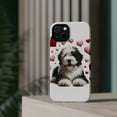 thumbnail image 4 of DistinctInk Tough Case for Apple iPhone 15 PLUS (6.7" Screen), Compatible with MagSafe Charging - Valentine's Day Old English Sheepdog Puppy, 4 of 6