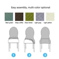 thumbnail image 3 of Naiovety Funda para silla de comedor elegante, elástica, suave y fácil de limpiar, 80, excelente mano de obra, fundas para taburete Decoración del hogar gris claro, 3 of 6