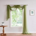 thumbnail image 2 of WARM HOME DESIGNS 12 Feet Long Sheer Sage Window Scarf, 55 X 144 Inches in Size. AM Sage 144, 2 of 5