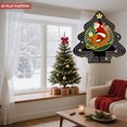 thumbnail image 2 of Stylish Metal Christmas Tree Wind Spinner - Geometric Black & White Design with Gold Accents for Festive Yard & Garden Decor, 2 of 7
