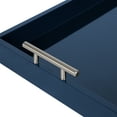 thumbnail image 4 of Kate and Laurel Lipton Narrow Decorative Tray, 10 x 24, Navy Blue and Silver, Chic Accent Tray for Display and Storage, 4 of 8