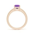 thumbnail image 2 of ANGARA Natural 1.5 Ct. Amethyst with Diamond Classic Ring in 14K Rose Gold for Women (Ring Size: 12), 2 of 9