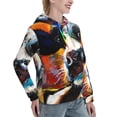 thumbnail image 6 of Honeii Cow Pattern Womens Oversized Hoodies Long Sleeve Sweatshirts Pullover Fall Outfits with Pocket-Small, 6 of 7