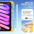 thumbnail image 3 of Case for iPad Mini 7 2024 (A17 Pro) / iPad Mini 6 2021, iPad Mini 7th/6th Generation Case 8.3 inch with Penci Holder Rotating Kickstand Hand/Shoulder Strap, Kid Cartoon Tranparent Back Cover, 3 of 7