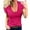 Watermelon Red, variant on Clearance! Lisingtool Women's Solid Color Deep V Neck Fashion Sexy Short Sleeve T Shirt