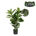thumbnail image 3 of Lush Estate Artificial Fiddle Leaf Tree, 35", Lifelike UV Resistant Indoor/Outdoor, 3 of 7