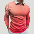 thumbnail image 2 of Vedolay Mens Polo Shirts Slim Fit Polo Shirts Long Sleeve Button Down T-Shirts B,2XL, 2 of 5