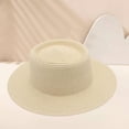thumbnail image 2 of Women Straw Bucket Hats Summer Wide Brim Beach Hats Breathable Uv Protection Vacation Travel Hat Packable Adjustable Cap for Beach Travel Wide Brim Simple Sun Hat for Women,Beige, 2 of 9