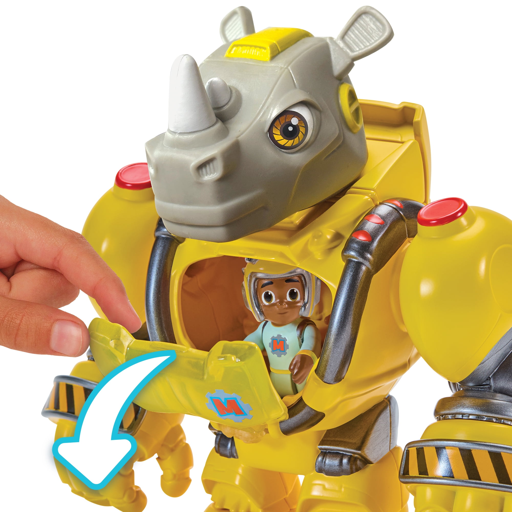 Team Mekbots: Animal Rescue Rhino Mek with Kawhi by Playmates Toys