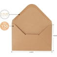 thumbnail image 2 of baomifa-V-flap Kraft Envelopes, 50 Pack, 4 x 6 Inch, A4 Envelopes, Card Envelopes, Brown Envelopes, Kraft Paper Envelopes for Invitations, Postcard Envelopes, Water Base Adhesive, Gummed Flap, 2 of 4