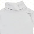 thumbnail image 2 of Spasilk Baby Boys’ Newborn Long Sleeve Turtleneck Bodysuits, 2 pack, 6-24 Months- White Bodysuits, 2 of 6