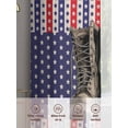 thumbnail image 6 of Independence Day Sheer Curtains 2 Panels Set Retro Boots American Red Blue Stripe Stars Sheer Window Curtains Light Filtering Rod Pocket Voile Drapes for Bedroom Living Room 52"x45", 6 of 8