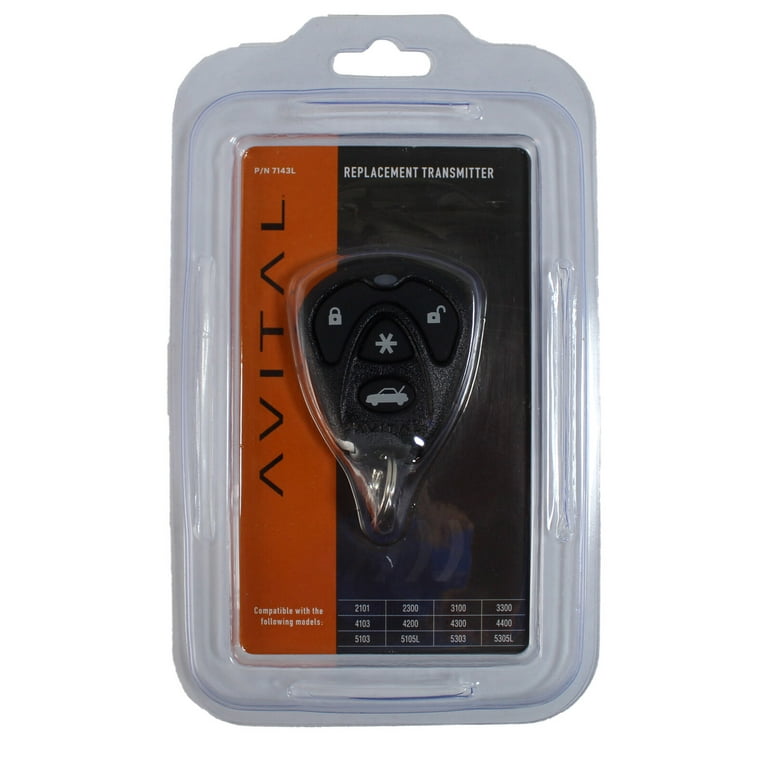 Avital 7143L 4-Button Replacement Remote ASK Transmitter for Auto