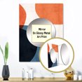 thumbnail image 3 of Designart "Minimal Boho Pattern in Blue and Orange I" Abstract Minimalism Mirror Wall Decor - Modern Blue Abstract Hallway Wall Mirror Art - 32" x 24" Inch, 3 of 5