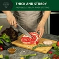 thumbnail image 3 of Royal Craft Wood Bamboo Cutting Board – Kitchen Chopping Board with Juice Groove, Knife-Friendly Surface & Side Handles – Wooden Cutting Board for Meat, Cheese & Charcuterie (M, 15" x 10"), 3 of 6